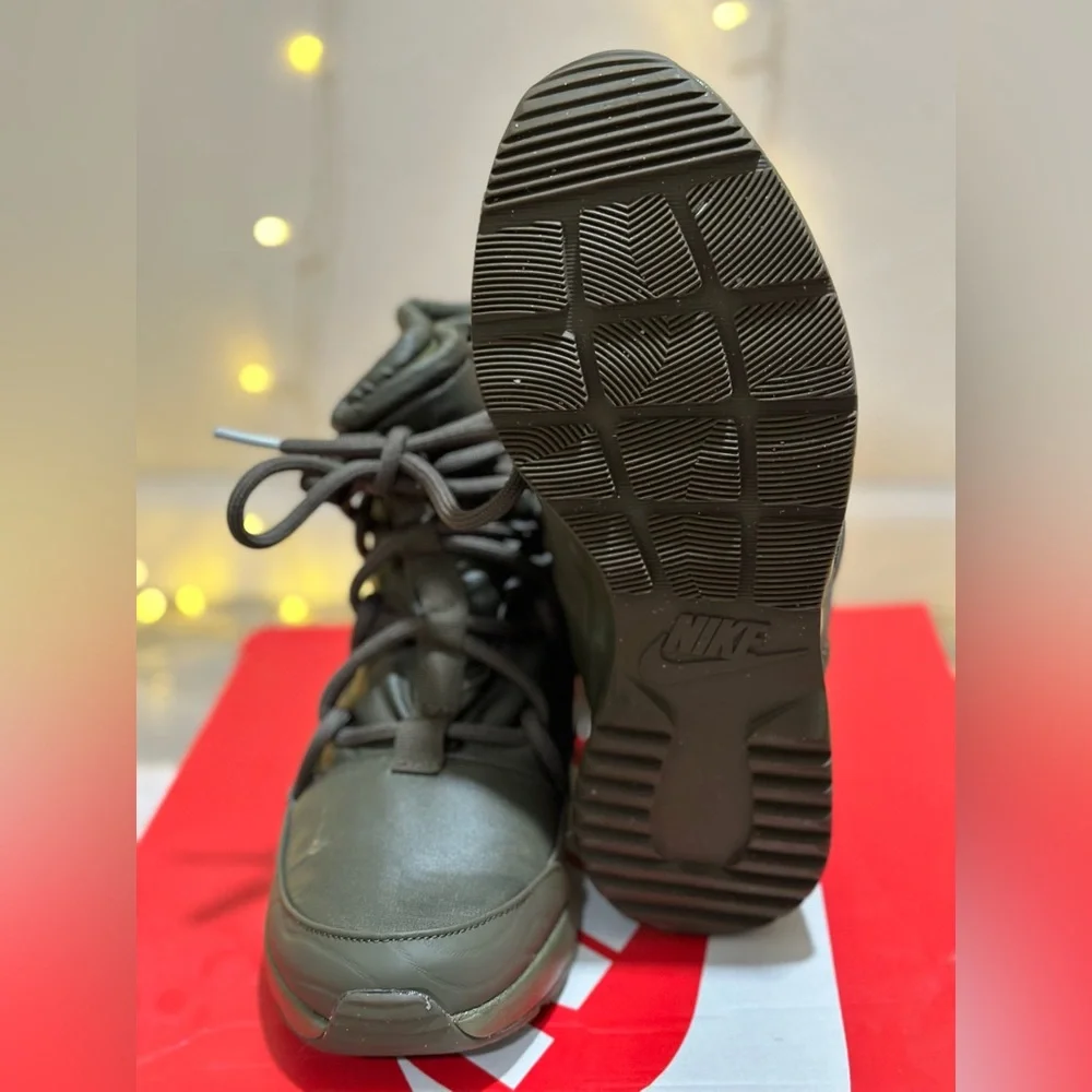Nike Women's Tanjun High Rise Olive Green Sneaker Boot - Picture 5 of 6
